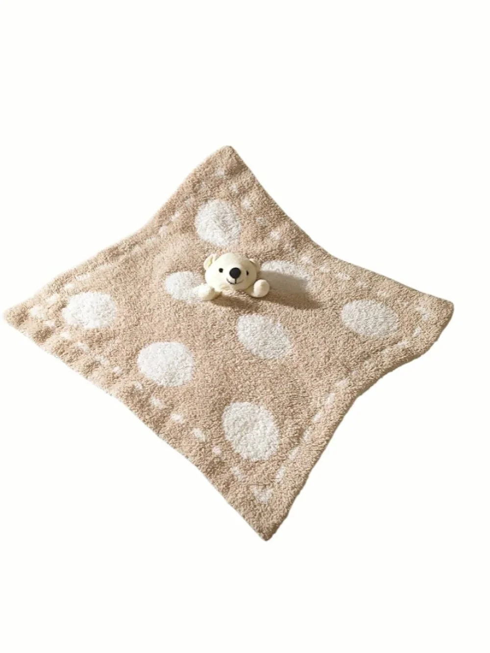 Barefoot Dreams Cozy Chick Bear Polka Dot Lovey Security Blanket 17